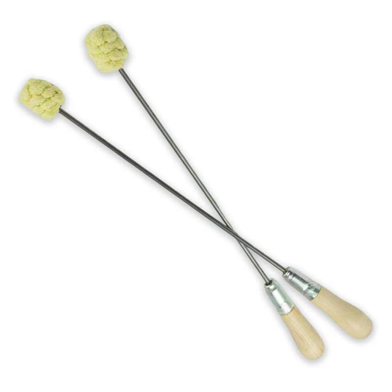 Fire props featuring 1-inch handles for enhanced performance.