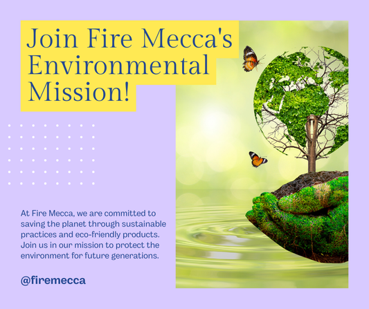 Fire Mecca strives to use only sustainable products when shipping our long lasting fire props.