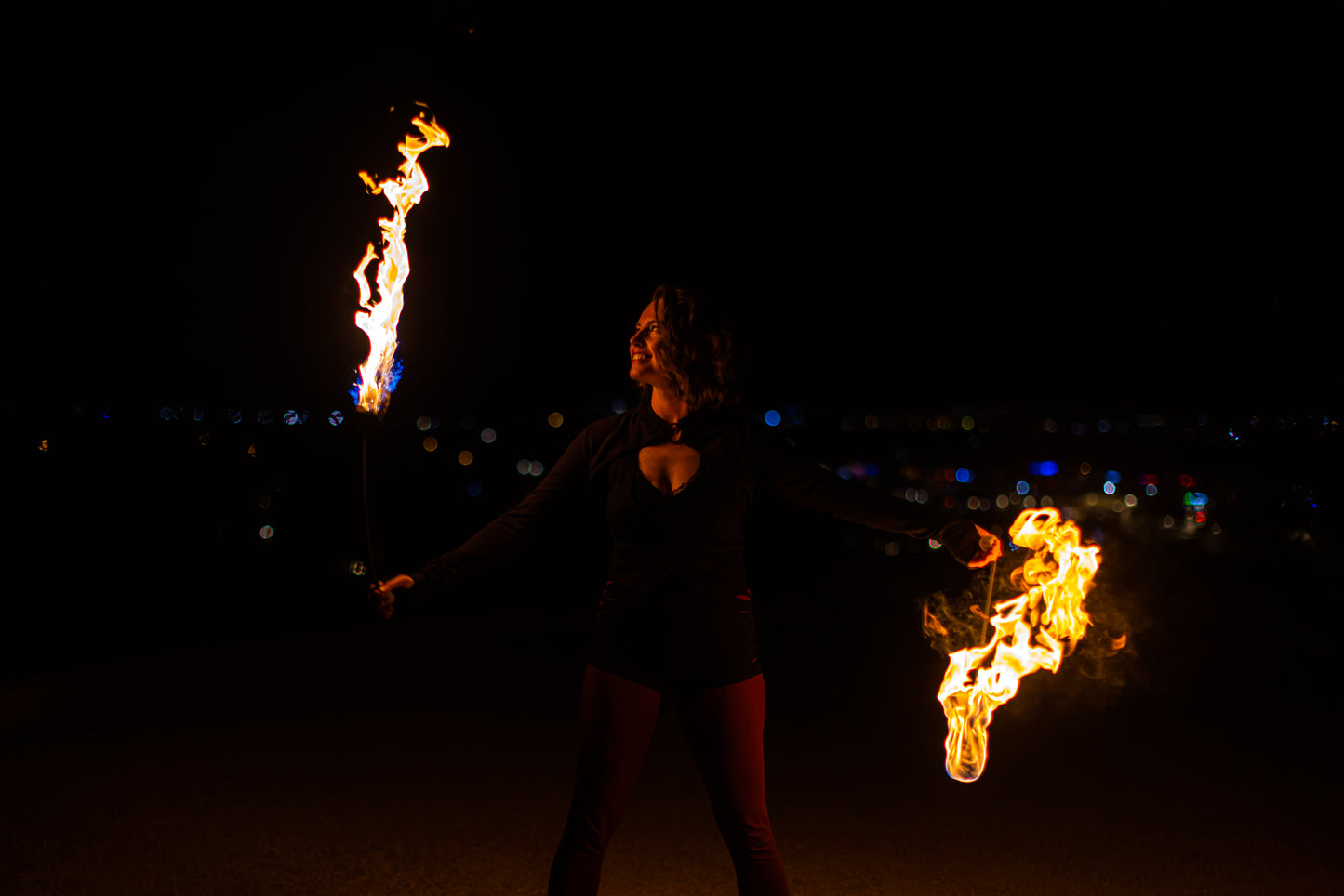 Fire Mecca Elite Fire Poi - Hot Panda