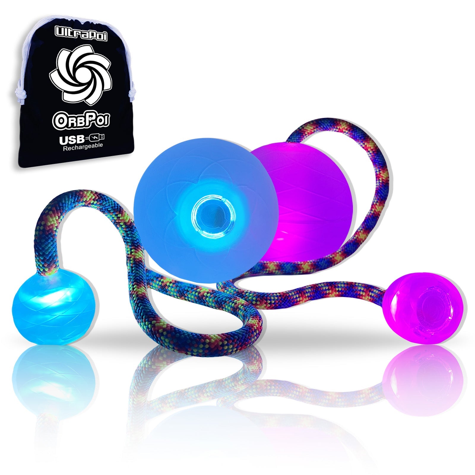 Customized OrbPoi LED Contact Poi – Fire Mecca