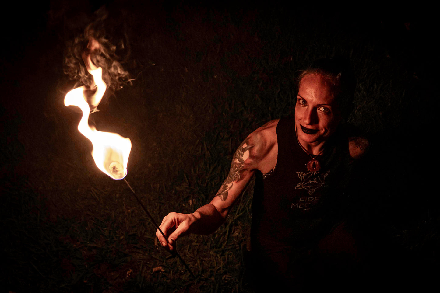 Fire_Eating_Torch_2_Inch_Woven_Kevlar_MoonBlaze_Head_17_Inches_Long_SINGLE_Fire_Breathing_Spitting_Blower_Circus_Flow_Dance_Prop_For_Festivals_Performances_By_FIRE_MECCA
