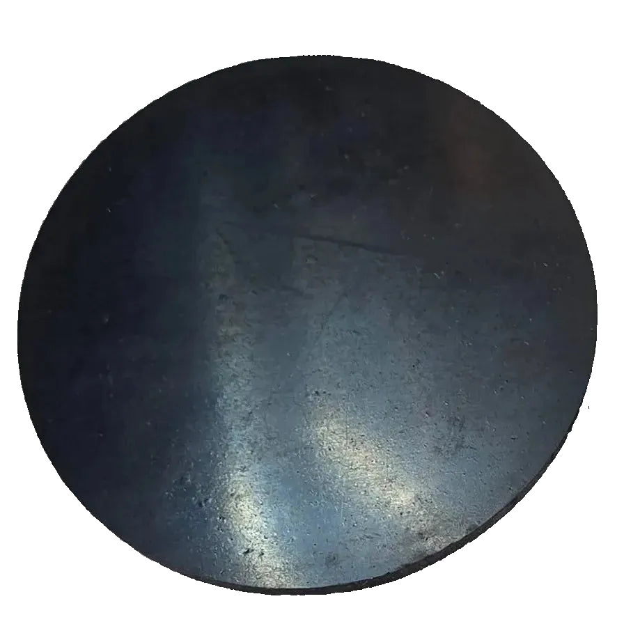 Solid black circular rubber disc shown on a plain white background.