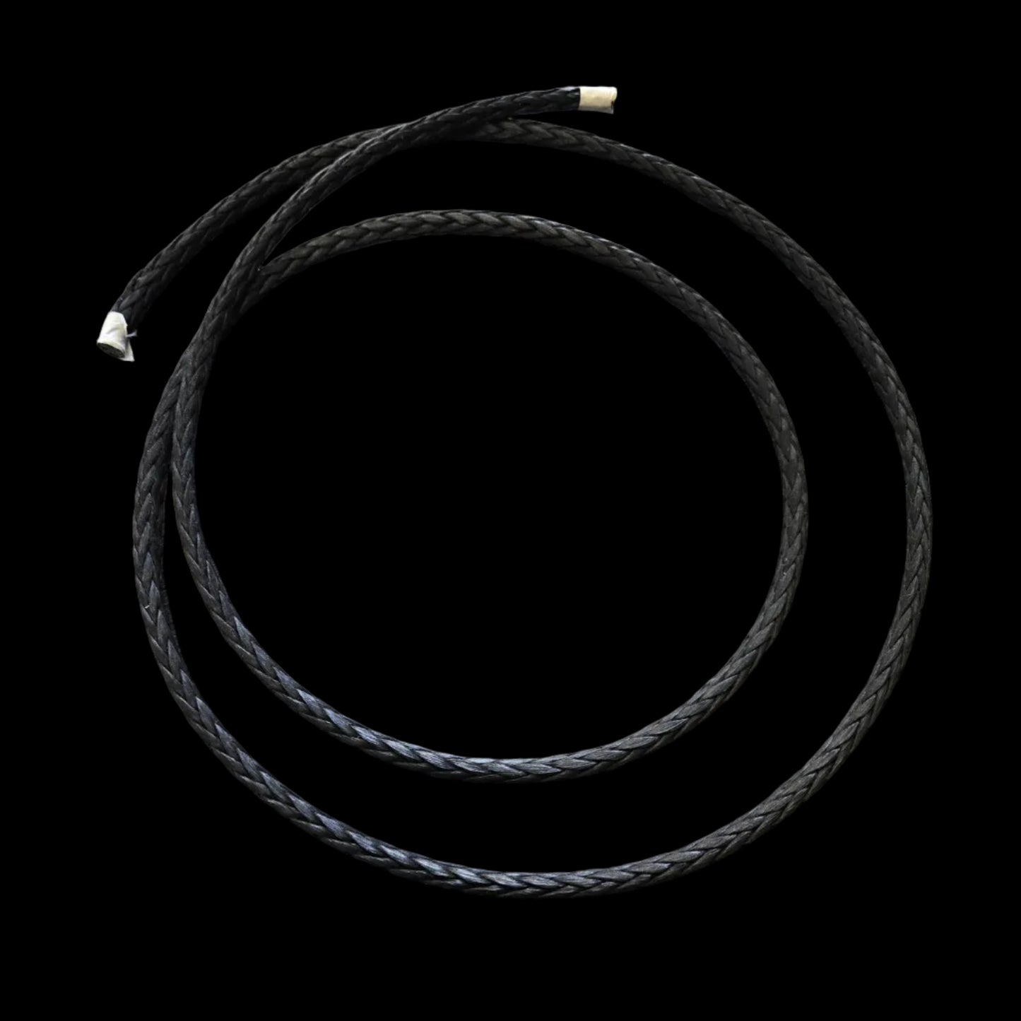 5 feet of coiled black technora rope