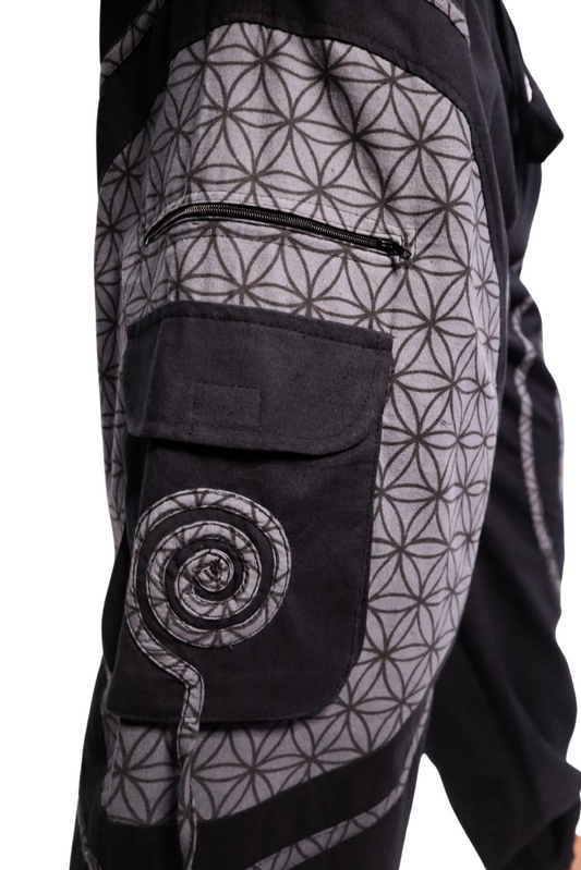 Flow Pants - Grey Flower of Life