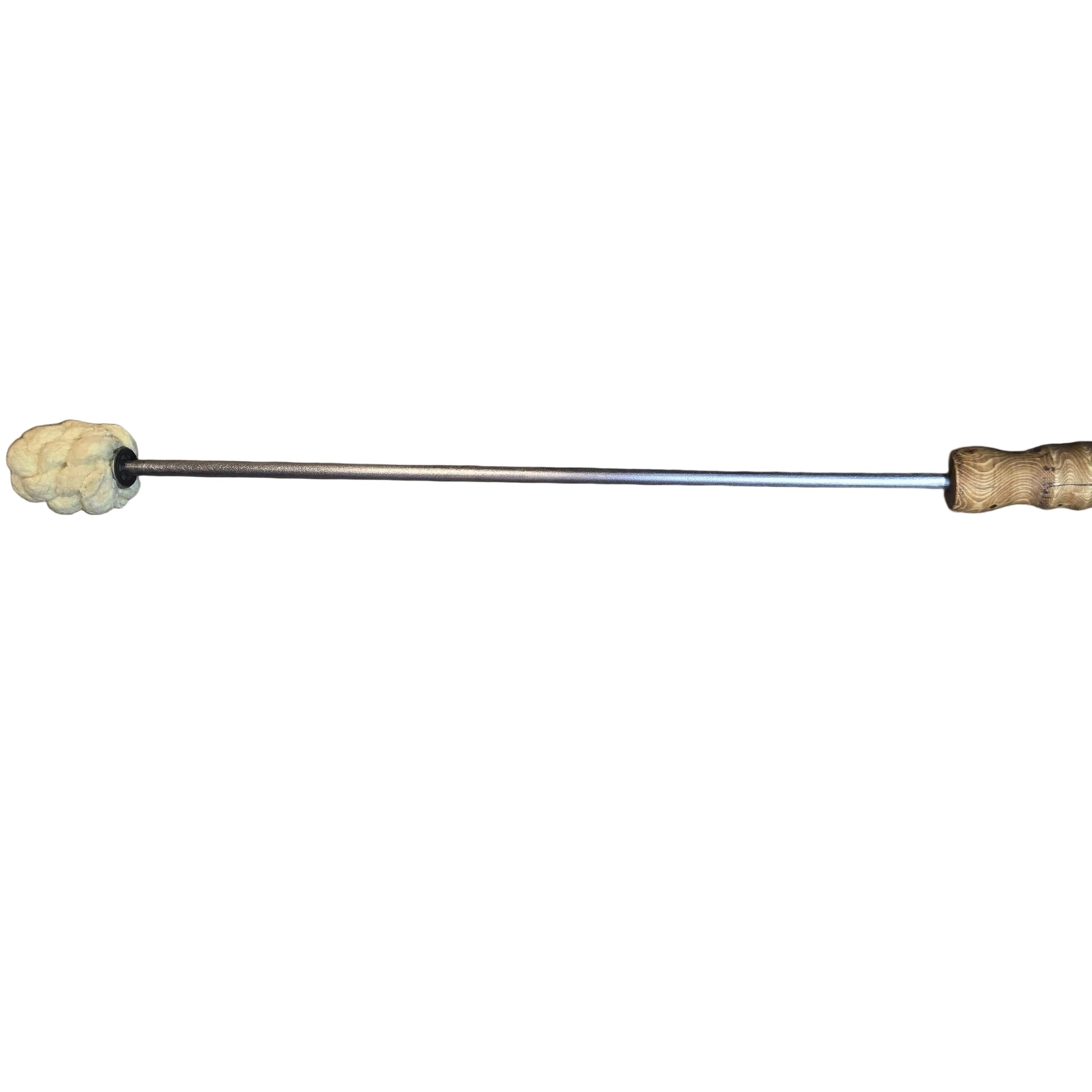 Custom lathed wooden handled fire eating torch by Crystal Figits and Fire Mecca. 