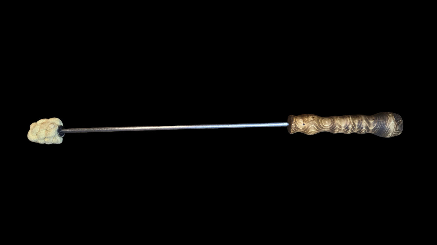 Custom lathed Fire Eating Torch by Crystal Figits and Fire Mecca
